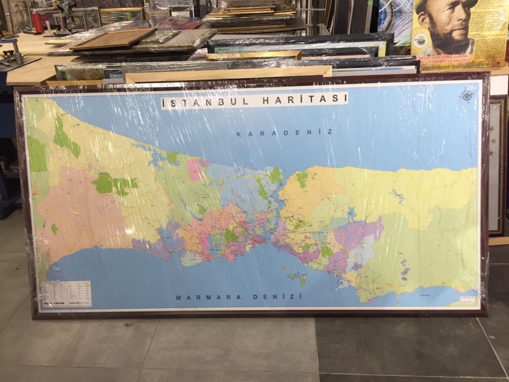 Çerçeveli basılı harita